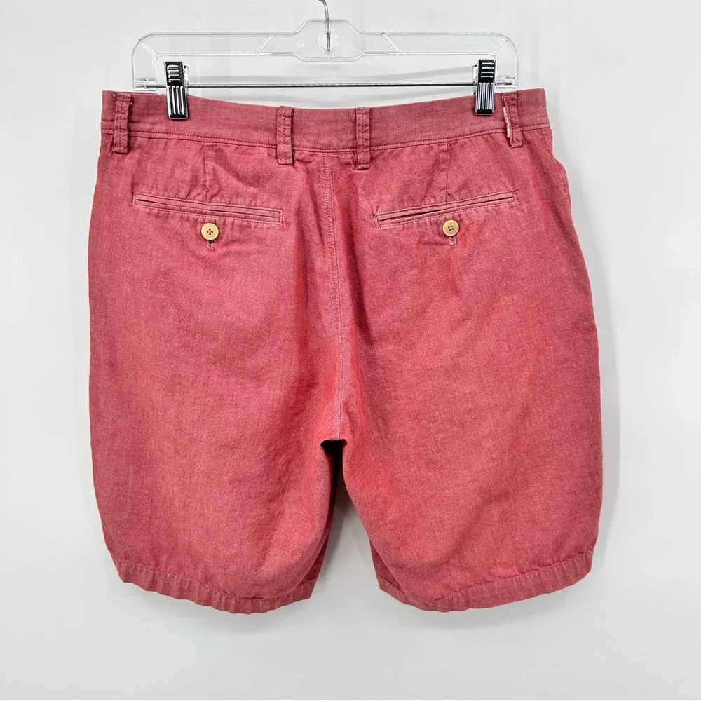 J. Crew Shorts Chambray Cotton Red Size 32 Waist